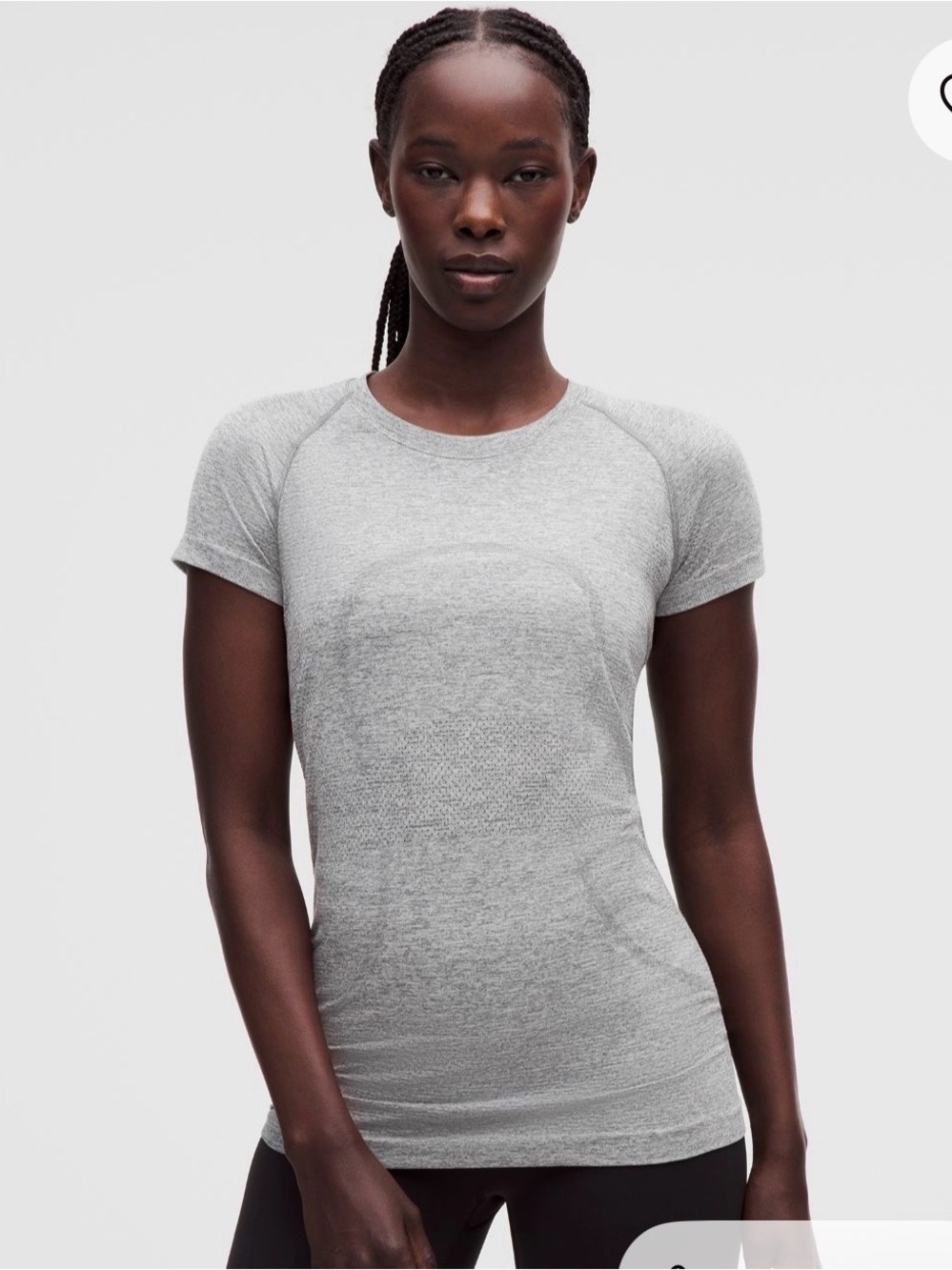 lululemon athletica Heather Gray Short Sleeve Tech Tee
